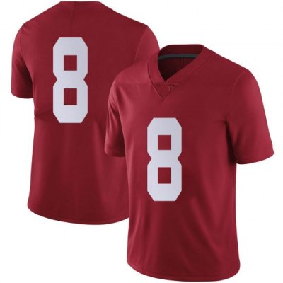 NCAA Men's Alabama Crimson Tide #8 John Metchie III Stitched College Nike Authentic No Name Crimson Football Jersey SI17K78ZD